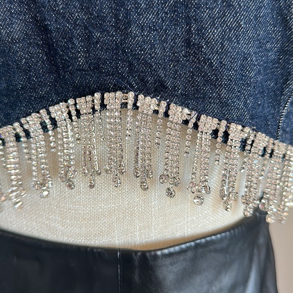 Zara crop top, Jean material with stone size Small, new, never worn, - Picture 2 of 5